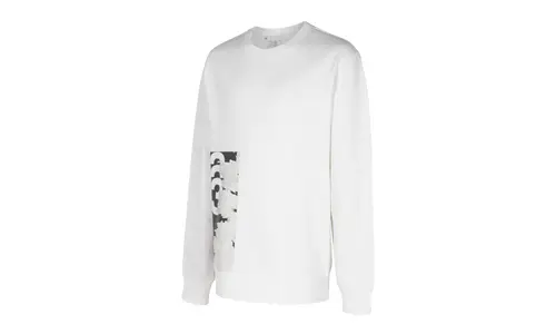 Adidas Y-3 Y-3 Printed Long Sleeve Pullover Hoodie 'White/Black'
