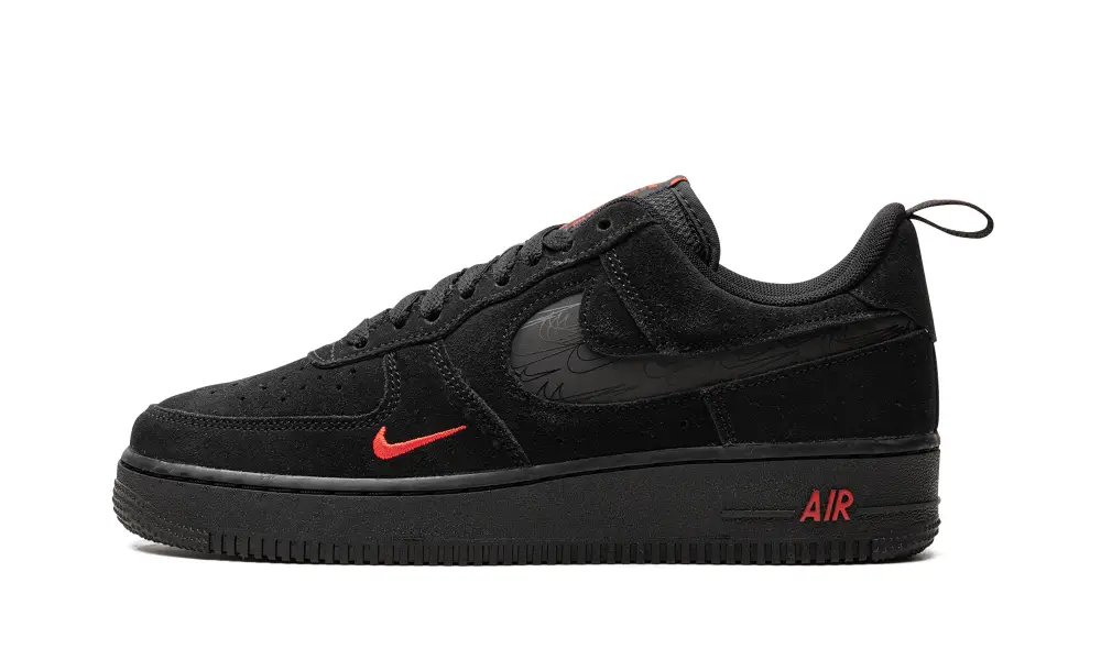 Nike Lifestyle Air Force 1 Low 'Multi Swoosh Black Crimson'