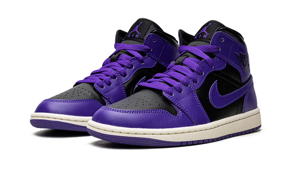 Air Jordan 1 JORDAN 1 MID WMNS 'Black Purple' 