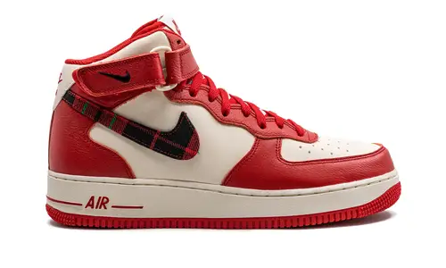 Nike Lifestyle Air Force 1 Mid '07 LX 'Plaid Cream Red'