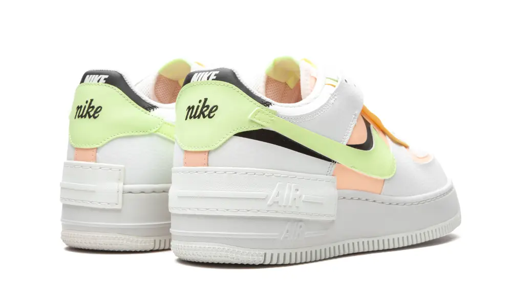 Nike Lifestyle AIR FORCE 1 SHADO MNS WMNS 'White   Barely Volt   Crimson Tint' 