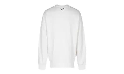 Adidas Y-3 Y-3 Printed Long Sleeve Pullover Hoodie 'White Black' 
