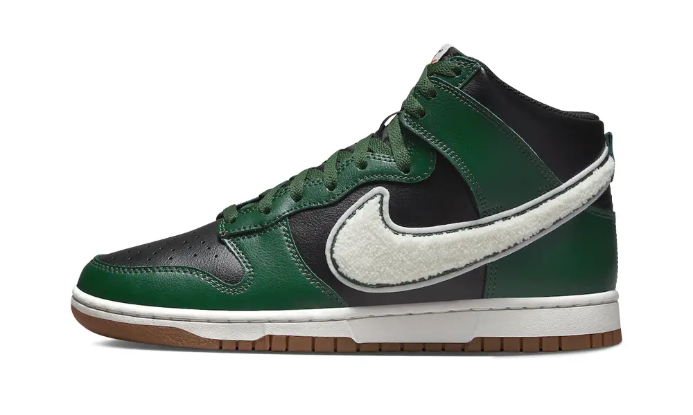 Nike Dunk Dunk High 'Chenille Swoosh Black Green' 