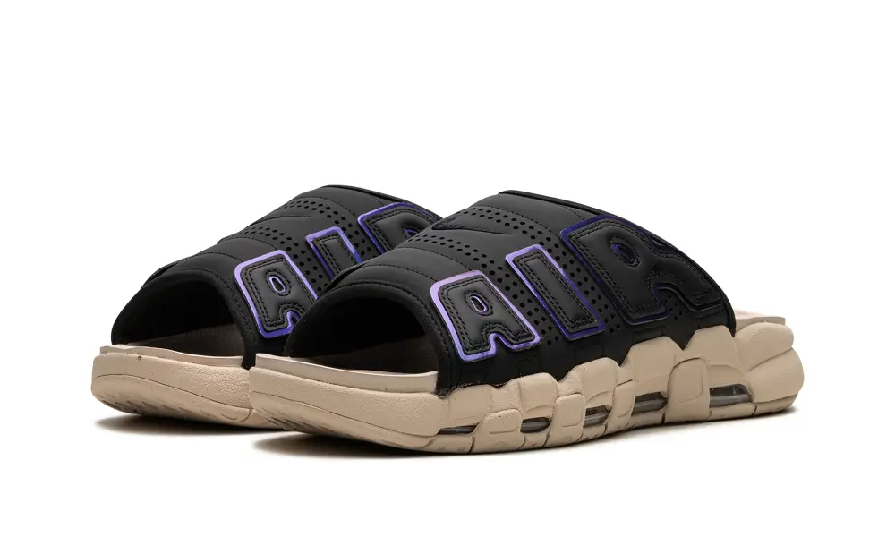 Nike Basketball Air More Uptempo Slide 'Black Sanddrift Iridescent' 