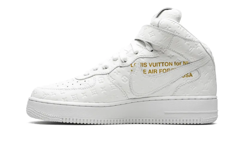 Nike Lifestyle Louis Vuitton Air Force 1 Mid 'Virgil Abloh - White White' 