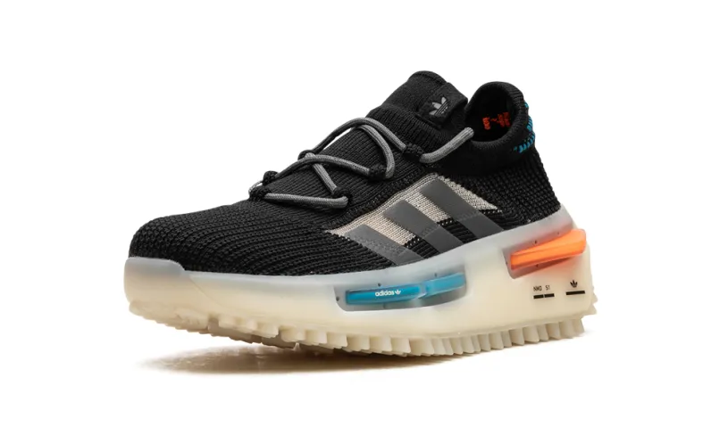 Adidas NMD NMD S1 'Core Black   Blue   Orange' 