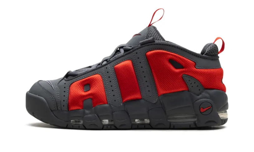 Nike Basketball Air More Uptempo Low 'Dark Grey Light Crimson'