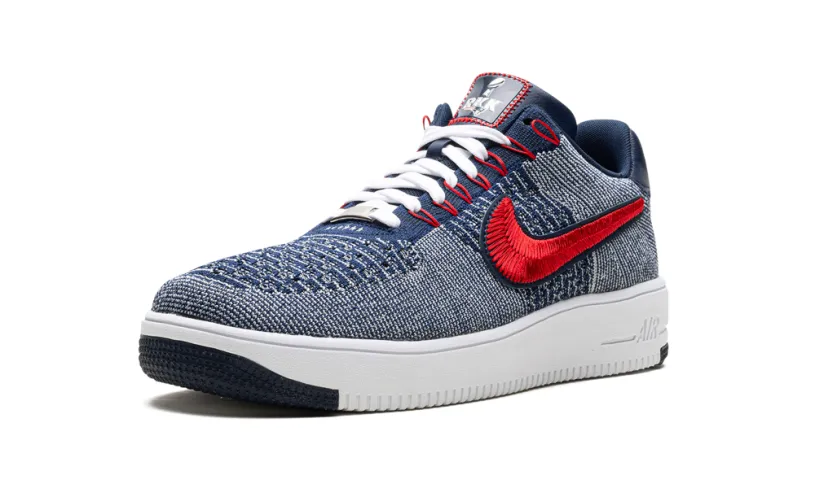 Nike Lifestyle Air Force 1 Ultra Flyknit Low 'Patriots Robert Kraft Wolf Grey' 