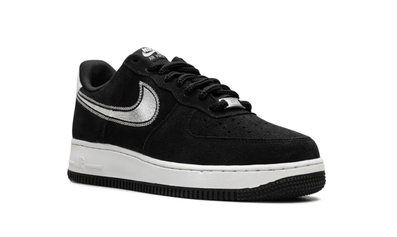 Nike Lifestyle Air Force 1 Low '07 LV8 'Black Sail Embroidered Swoosh' 