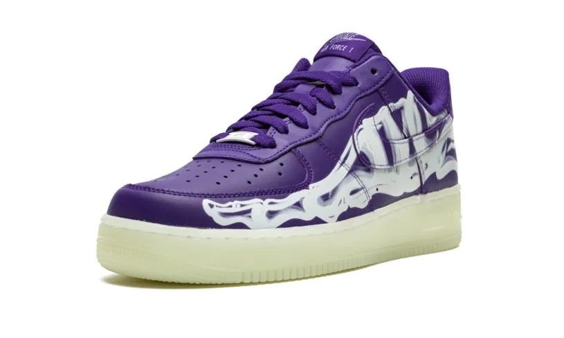 Nike Lifestyle Air Force 1 Low '07 QS 'Purple Skeleton Halloween' 
