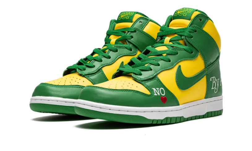 Nike SB SB Dunk High 'Supreme - By Any Means - Green/Yellow'