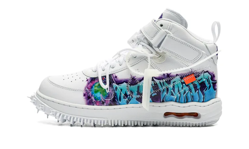 Nike Lifestyle Air Force 1 Mid 'Off-White - Graffiti White' 