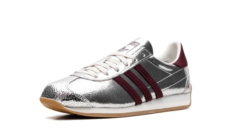 More Adidas Shoes Country OG WMNS 'Silver Metallic Maroon' 