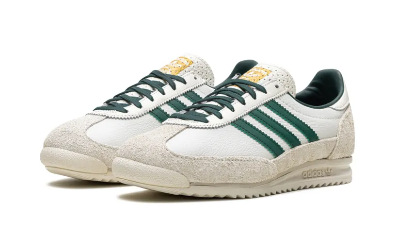 More Adidas Shoes SL 72 OG WMNS 'Off White Collegiate Green'