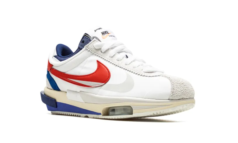 Nike Basketball Cortez 4.0 'Sacai - White   Red   Blue' 