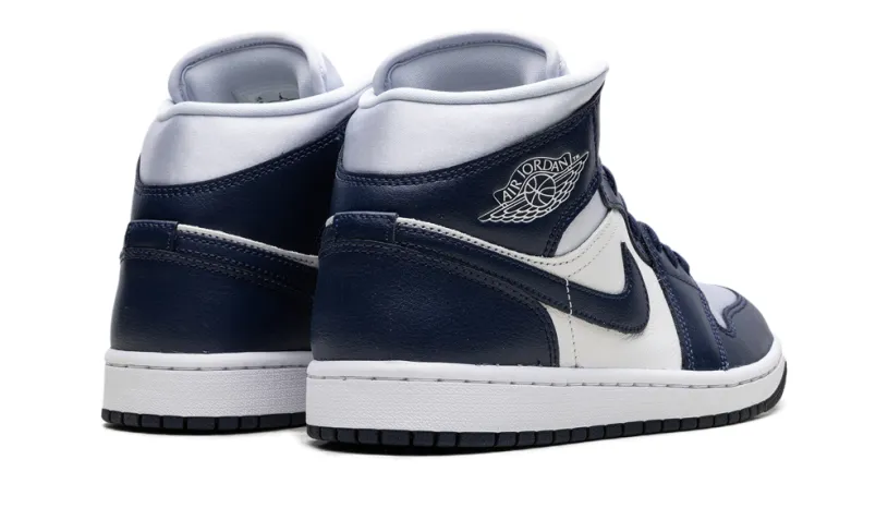 Air Jordan 1 Jordan 1 Mid WMNS 'Football Grey White Midnight Navy' 