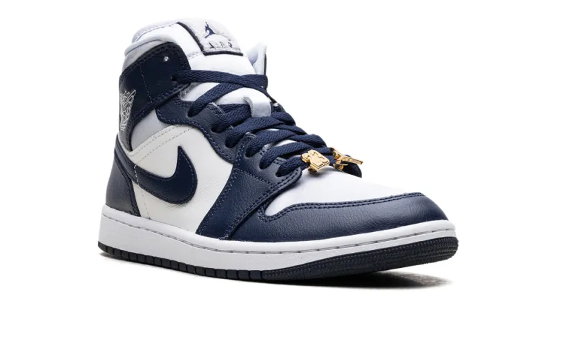 Air Jordan 1 Jordan 1 Mid WMNS 'Football Grey White Midnight Navy' 