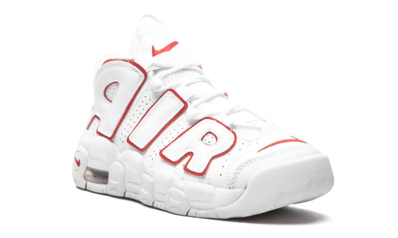 Nike Basketball Air More Uptempo GS 'White Varsity Red'