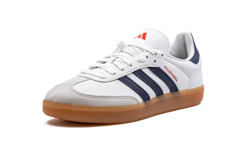 Adidas Samba THE VELOSAMBA VEGAN 'White Team Navy Blue' 