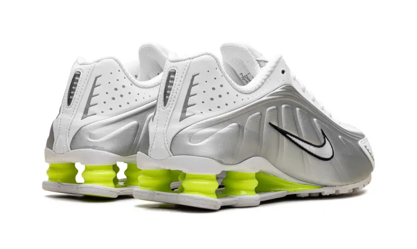 Nike Lifestyle Shox R4 WMNS 'White Metallic Silver Volt' 