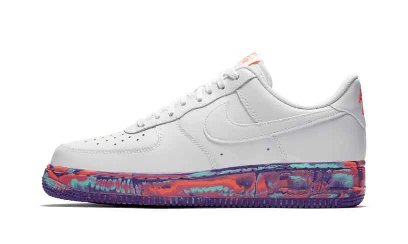 Nike Lifestyle Air Force 1 Low 'White Multi-Color Marble'
