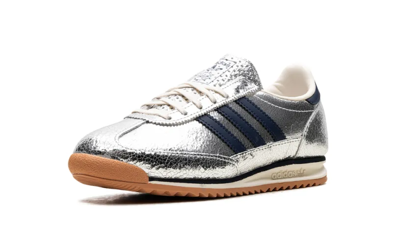 More Adidas Shoes SL 72 OG WMNS 'Silver Metallic Collegiate Navy' 