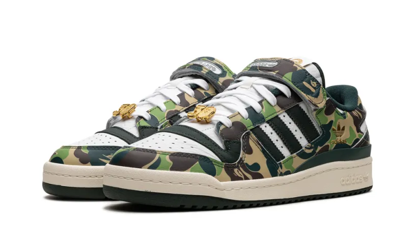 More Adidas Shoes Forum 84 Low 'Bape 30th Anniversary Green Camo'