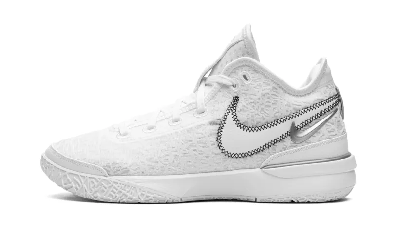 Nike Basketball Zoom Lebron NXXT Gen 'White   Metallic Silver' 
