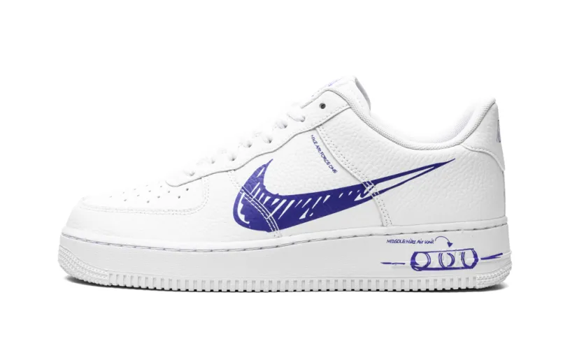 Nike Lifestyle Air Force 1 Low 'Scribble - Royal Blue'
