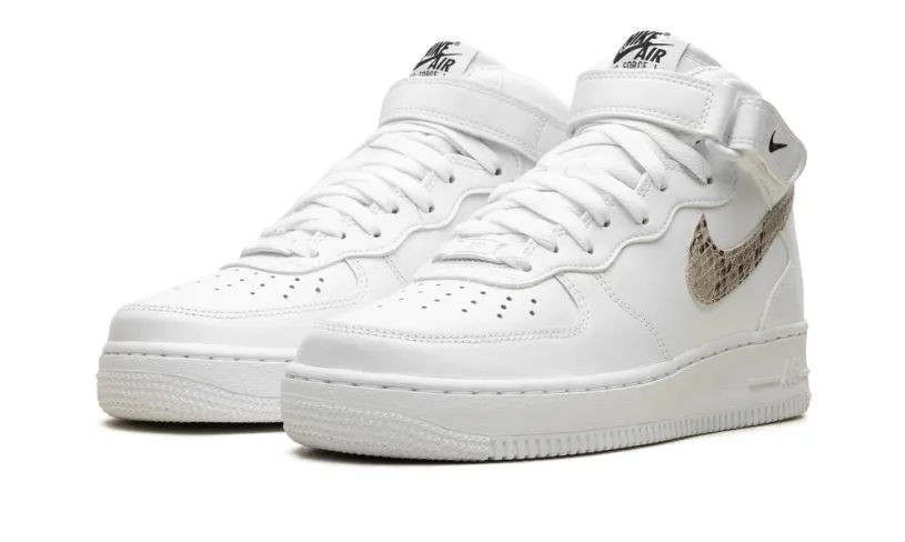 Nike Lifestyle AIR FORCE 1 '07 MID WMNS 'White Snake Swoosh' 