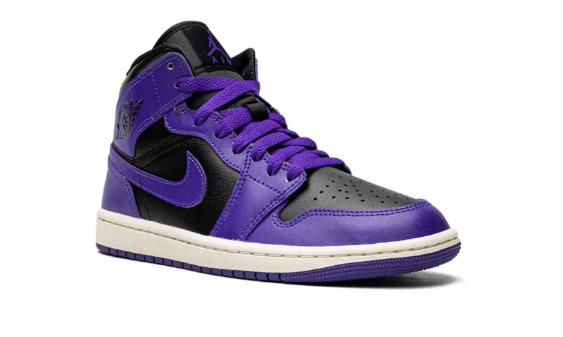 Air Jordan 1 JORDAN 1 MID WMNS 'Black Purple' 