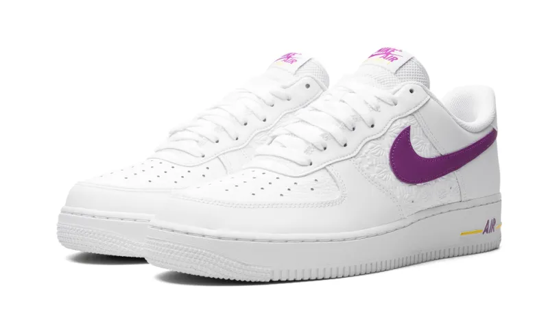Nike Lifestyle Air Force 1 Low EMB 'Bold Berry Lakers' 