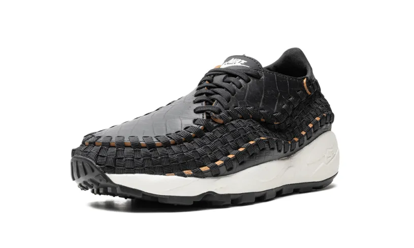 Nike Lifestyle Air Footscape Woven Premium 'Black Croc' 