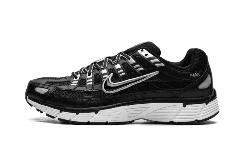 Nike Lifestyle P-6000 'Black White Metallic Silver'