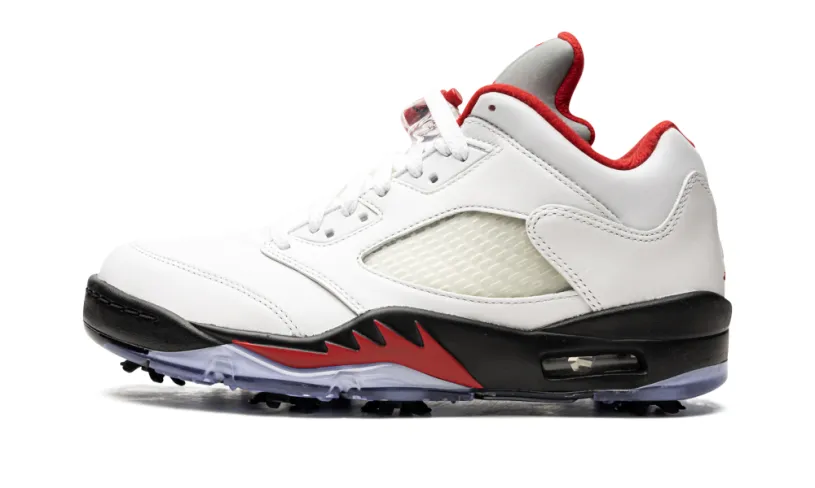 Air Jordan 5 Air Jordan 5 Low Golf 'Fire Red - Silver Tongue'