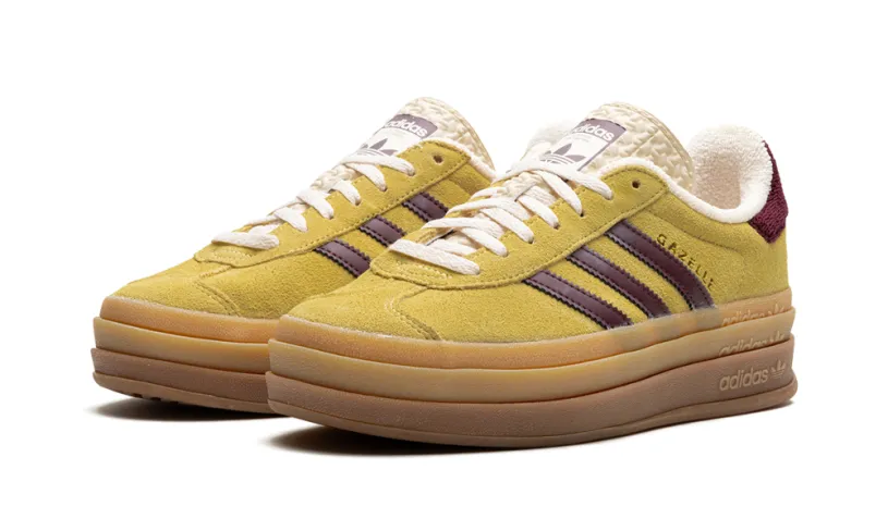 Adidas Gazelle Gazelle Bold Platform WMNS 'Yellow Burgundy' 