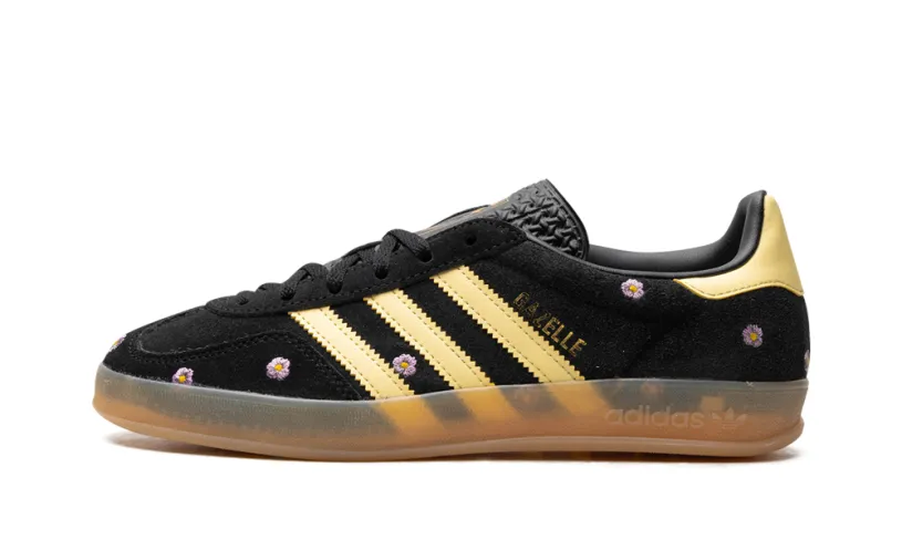 Adidas Gazelle Gazelle Indoor WMNS 'Core Black Almost Yellow Floral' 