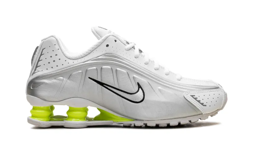 Nike Lifestyle Shox R4 WMNS 'White Metallic Silver Volt'