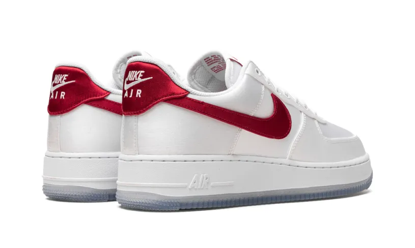 Nike Lifestyle AIR FORCE 1 LO '07 WMNS 'Satin White Varsity Red' 