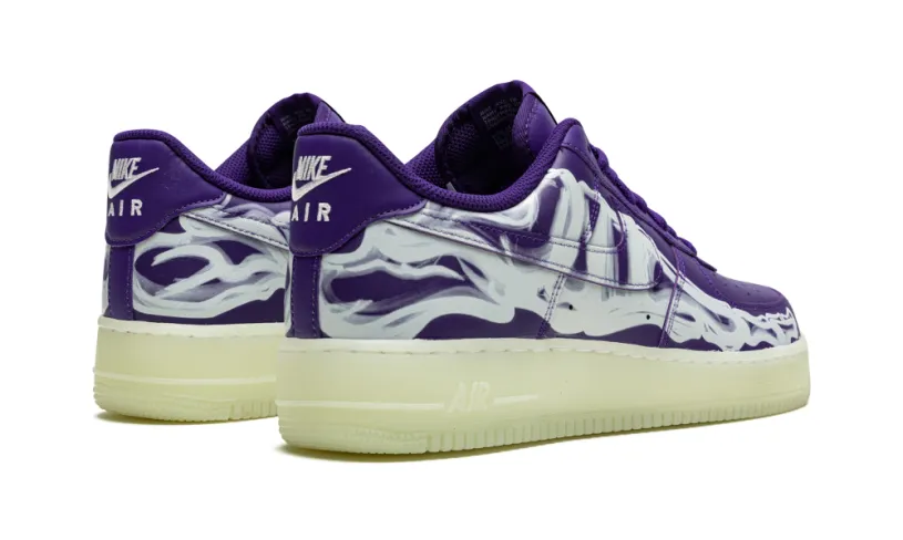 Nike Lifestyle Air Force 1 Low '07 QS 'Purple Skeleton Halloween' 
