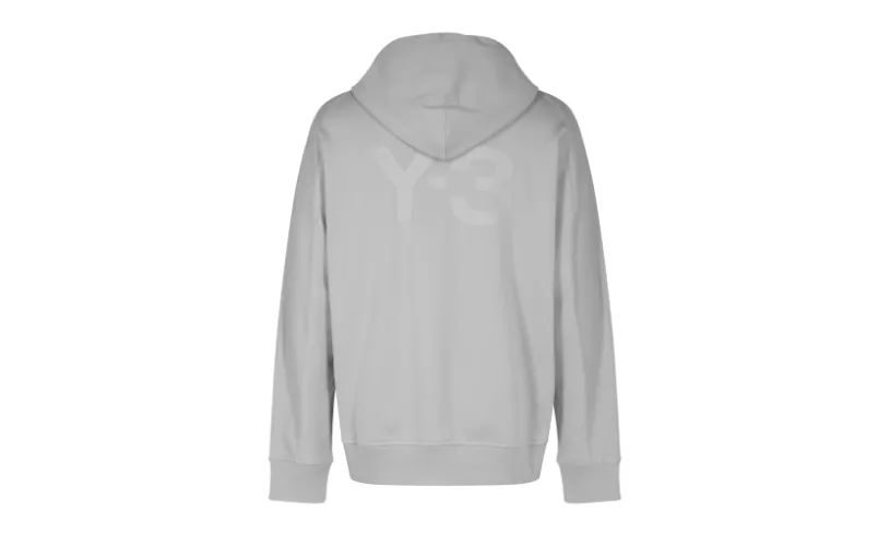 Adidas Y-3 Y-3 Logo Printed Hoodie 'GREY' 