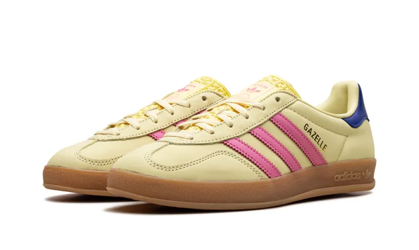 Adidas Gazelle Gazelle Indoor WMNS 'Powder Yellow Lucid Pink Royal'