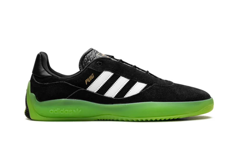 More Adidas Shoes Puig 'Black White Semi Solar Green' 