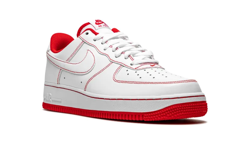 Nike Lifestyle Air Force 1 Low '07 'Contrast Stitch - White University Red' 