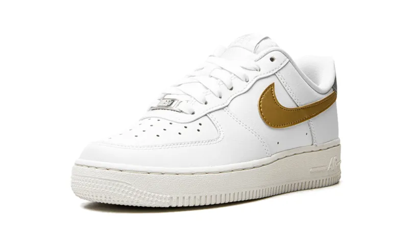 Nike Lifestyle AIR FORCE 1 MNS WMNS 'White Gold Silver'