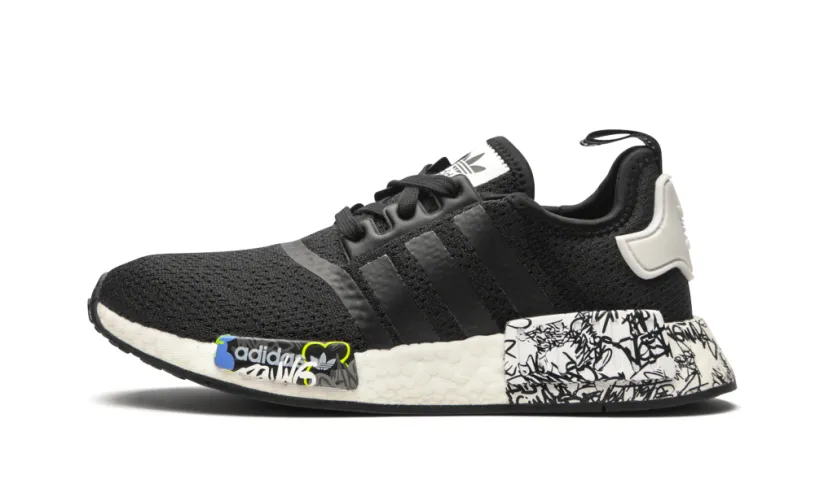 Adidas NMD NMD_R1 J 'Black Graffiti'