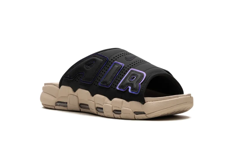 Nike Basketball Air More Uptempo Slide 'Black Sanddrift Iridescent' 