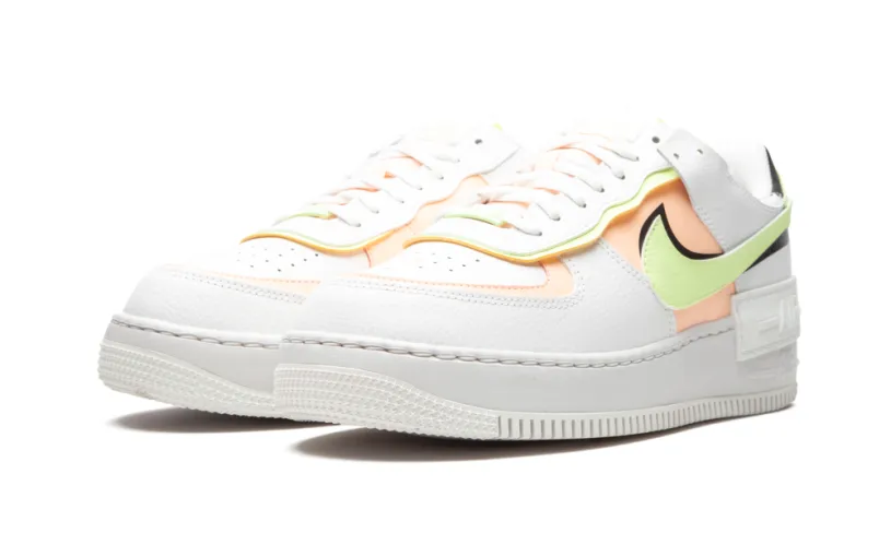 Nike Lifestyle AIR FORCE 1 SHADO MNS WMNS 'White / Barely Volt / Crimson Tint'