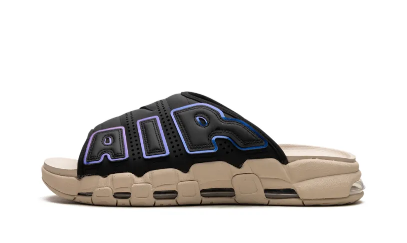 Nike Basketball Air More Uptempo Slide 'Black Sanddrift Iridescent'
