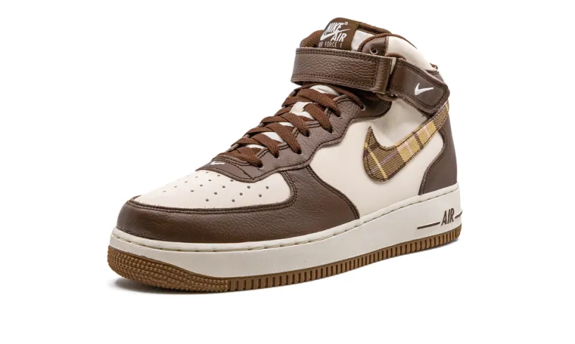 Nike Lifestyle Air Force 1 Mid 'Brown Plaid' 